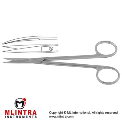 Sanvenero Dissecting Scissor Curved Stainless Steel, 14 cm - 5 1/2"